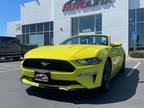 2021 Ford Mustang Eco Boost Premium Convertible 2D Yellow,