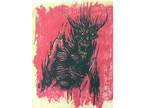 Devil Painting, Satan, Witches, Evil Demon Witch 666 Halloween Wall Art - CANVAS