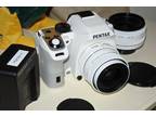 Storm Trooper Kit!] Pentax K-S2 DSLR Camera w/ White 18-55mm & White 35mm