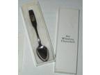 Vtg Winston Churchill Engraved Commemorative Demi Spoon - 4 1/2" Long