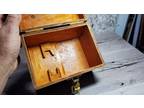 Vintage Fishing Reel Storage Wood Box / Case