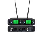 4 Channel Wireless Microphone System UHF 4 Lavalier 4 Bodypacks 4 Headset Church