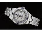 Rolex Lady Datejust Oyster Steel Diamond Dial Bezel Sapphire Watch