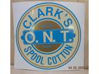 Clark'S Spool Cabinet Decal / 6 Inch Decal / Free Shipping