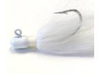 5 White 2.5oz Bullet Bucktail Jig Head Striper Lure - BT065