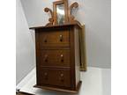 Vintage Wooden Dresser Top Vanity With Mirror