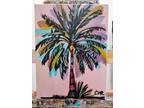 Corbellic Impressionism 12x9 Palm Trees Landscape Collectible Signed Canvas Art