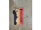 hand painted wooden Montana sign