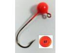 10 PK Painted Round Jig Heads. Various sizes and colors. Colors 1-24.