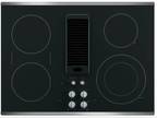 GE 30” Downdraft Electric Cooktop In Stainless Steel W/4 Elements PP9830SRSS