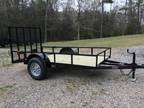 Deluxe 5ft X 10ft Utility Trailer, Beavertail Floor, 4ft Ramp, LED's!