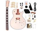 Unfinished DIY Electric Guitar Kit LP Type Flame Maple Top FREE SHIPPING