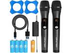 DOLPHIN MCX20 Dual Wireless Microphone +2 Handheld Mic's +Rechargeable