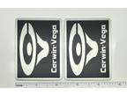 Cerwin Vega Custom Badge LARGE 3" x 2.25" Aluminum Pair