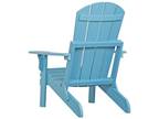 Folding Adirondack Chair Poly Patio Chair Fire Pit Chair Weather Resistant Blue