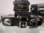 Black Fujica ST-801 35mm Camera with EBC Fujinon 50mm f1.4 lens, Case and manual