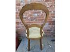 Antique Mahogany Chair Balloon Back Carved Rose Back
