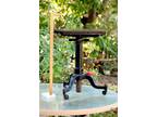 Antique Industrial Cast Iron Satellite Adjustable Table Base-Typewriter-Dinette