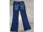 Wrangler Boot Cut Q-Baby Jeans Mid Rise Used Size 7/8 x 34 but tag also says