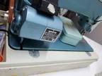 VTG. Deluxe White Zigzag Sewing Machine W/ Pedal & Case Untested P/R
