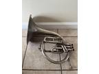 Mellophone Silver Plated Brass Grand Rapids Michigan Vintage 1925-1930 (BROKEN)