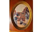 Vintage Painting "Dutch Masters" In Wooden Box Frame.