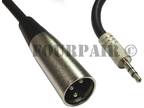 6ft XLR 3-Pin Male to 3.5mm 1/8" Stereo Plug Shielded Microphone Mic Cable