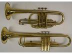 Set/Lot 1 French Horn, 1 Trumpet, 1 Tenor Trombone, 1 Cornet (Conn, Roth,Holton)