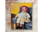 Raggedy Ann Painting on canvas panel, 11 x 14” Hand Painted Signed original