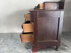 Nice ANTIQUE 19THC MINIATURE EMPIRE CHEST OF DRAWERS CHILD SIZE Old Surface