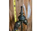 Nice 1920's Vintage Art Deco Medieval Cast Iron FLOOR LAMP w/ footed base