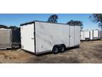 2023 Covered Wagon Trailers 8.5X20 White Ramp Door Car Hauler Trailer New