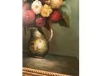 Floral Oil Painting. Large Ornate.
