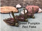 3 Brush Weedless Bass Jigs Grass Flipping Jig Fire Craw Green Pumpkin & More