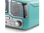 Trexonic Retro Record Player with Bluetooth in Turquoise