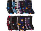 New 5 Pairs Mens Dress Socks Fashion Casual Crew Multi Color Cotton Size 10-13