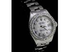 Rolex Lady Datejust Oyster Stainless Diamond Dial Bezel Watch P