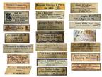 V123 Old Vintage Antique Violin Fiddle Maker Set of 22 Labels NICE!