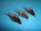 FLY FISHING FLIES - Trad. Beadhead BLOODY MARY Attractor Nymphs size #14 (6 Pcs)