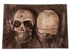 Halloween Skull Aceo