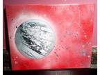 Red Planet, Acrylic, Spray Paint, Painting On Canvas 1/1