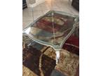 Glass top coffee table and end table