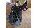 Super cute leadline saddle with pink trim
