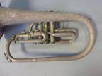 Quality! King U.S.A. Silver Marching Mellophone + Case