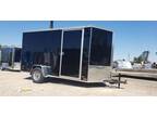 2023 Covered Wagon Trailers 6X12 Ramp Door Gold Series Black New