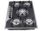 Cook Top 30" Stainless Steel Built-in 5 Burners Stove LPG/NG Gas Cooker Hob