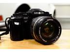 Minolta Maxxum 9000 35mm SLR Film Camera with Tamron 28-200 f/3.8-5.6 and Strap