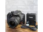 Canon EOS Rebel 10MP XS DSLR Camera W EF-S 18-55mm IS Lens Kit TESTED W 4GB SD