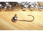 100 1/64 oz. PLAIN ROUND JIG HEADS # 10 BRONZE HOOKS CRAPPIE TROUT PERCH