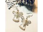 Silver Wire Wrap Angel Earrings